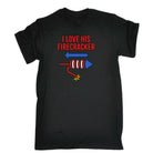 I Love His Firecracker Fireworks - Mens 123t Funny T-Shirt Tshirts