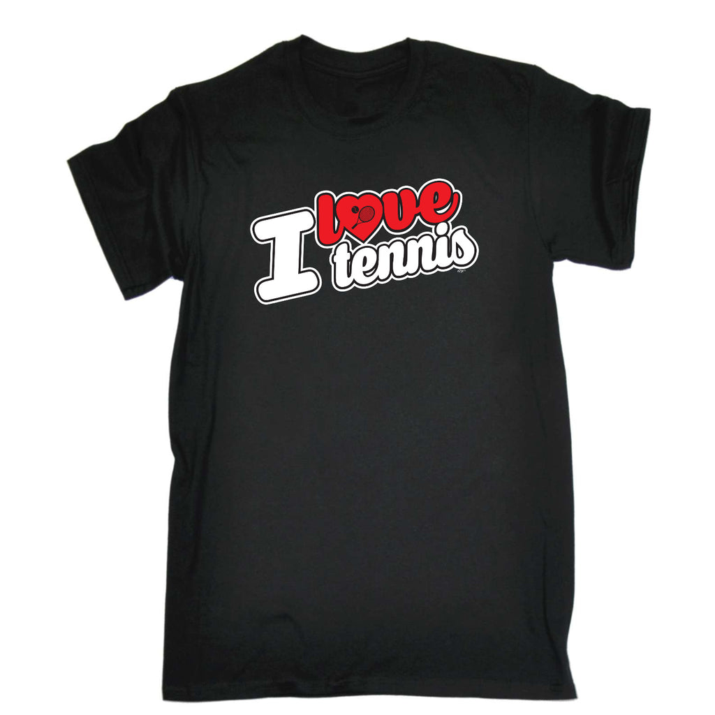 Love Tennis Stencil - Mens Funny T-Shirt Tshirts