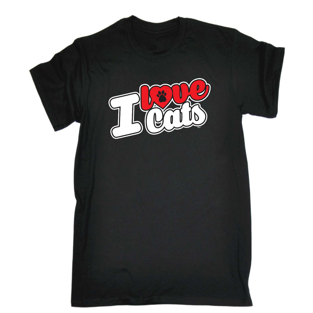 Love Cats Stencil - Mens Funny T-Shirt Tshirts