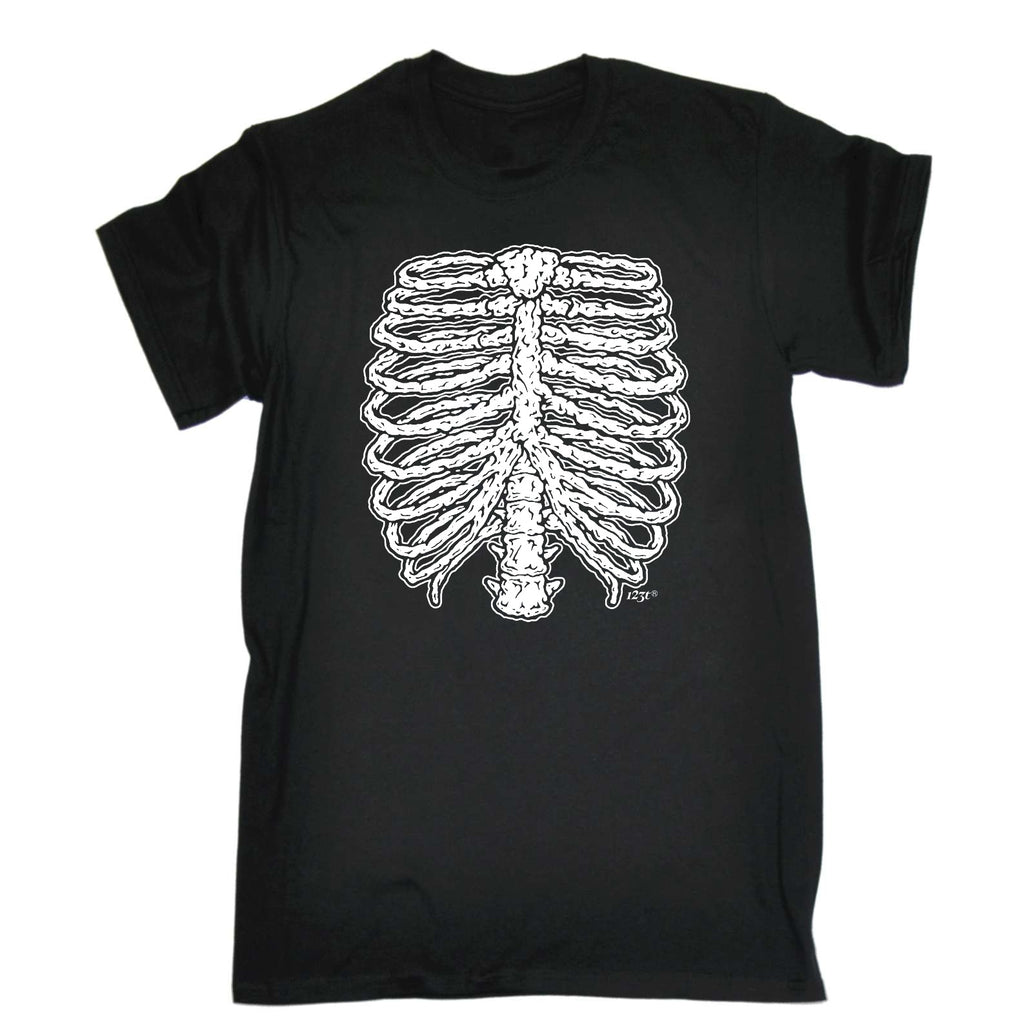 Skeleton Ribs Halloween - Mens Funny T-Shirt Tshirts