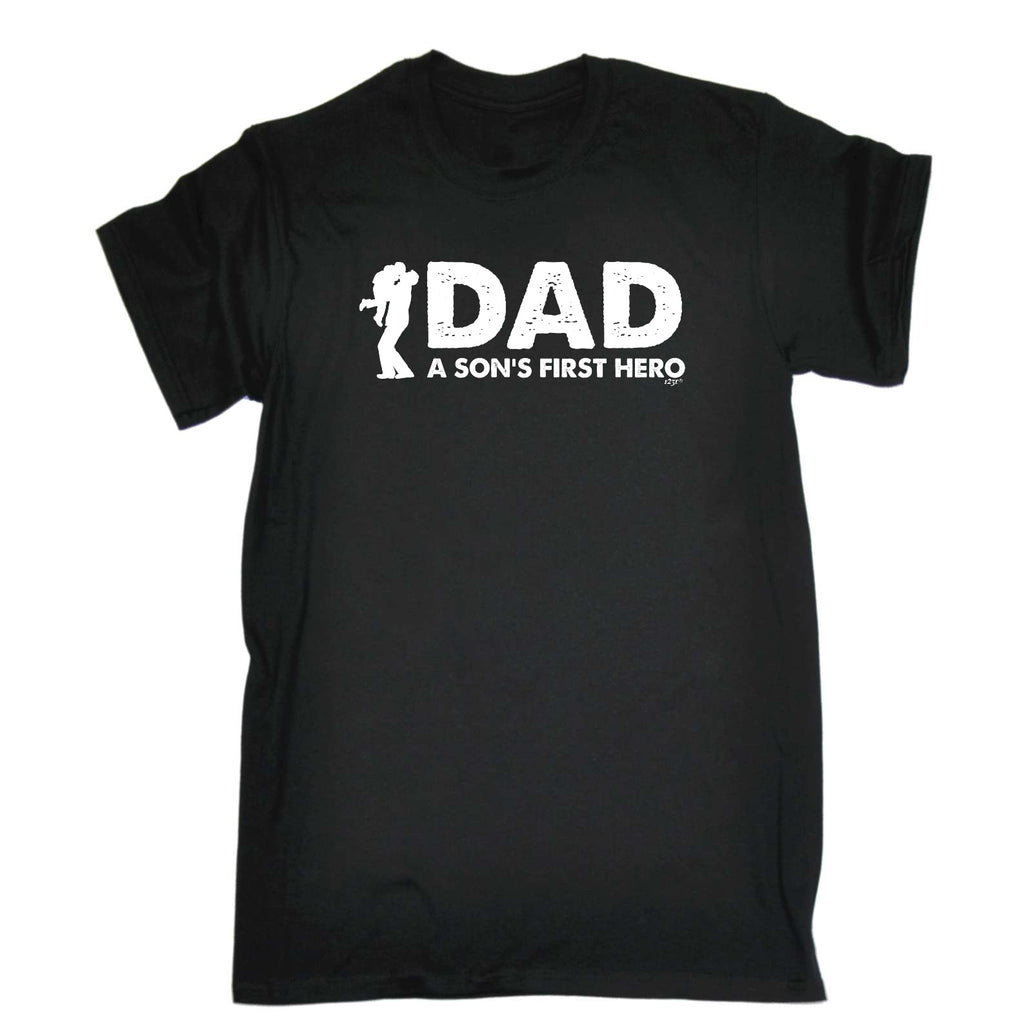 Dad A Sons First Hero - Mens Funny T-Shirt Tshirts