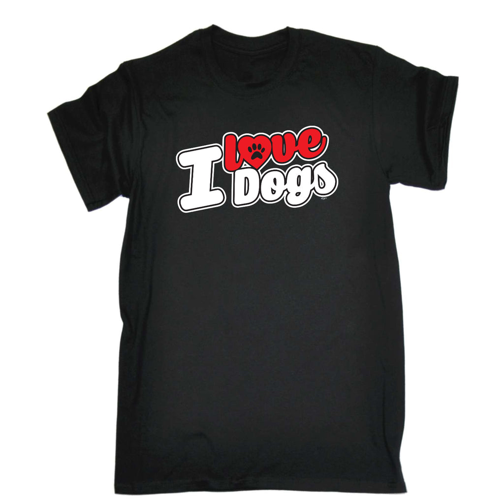 Love Dogs Stencil - Mens Funny T-Shirt Tshirts