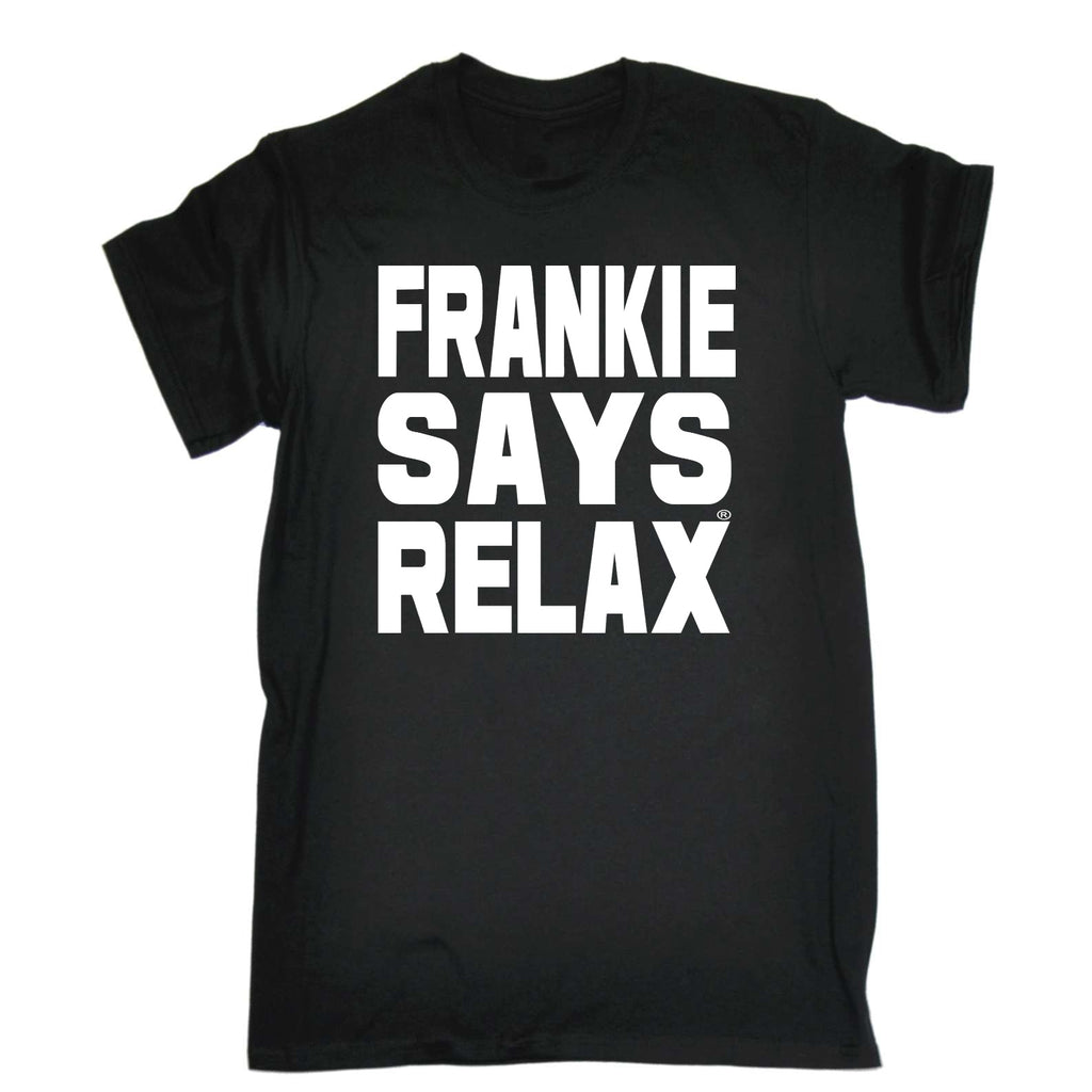 Frankie Says Relax Solid White - Mens Funny T-Shirt Tshirts