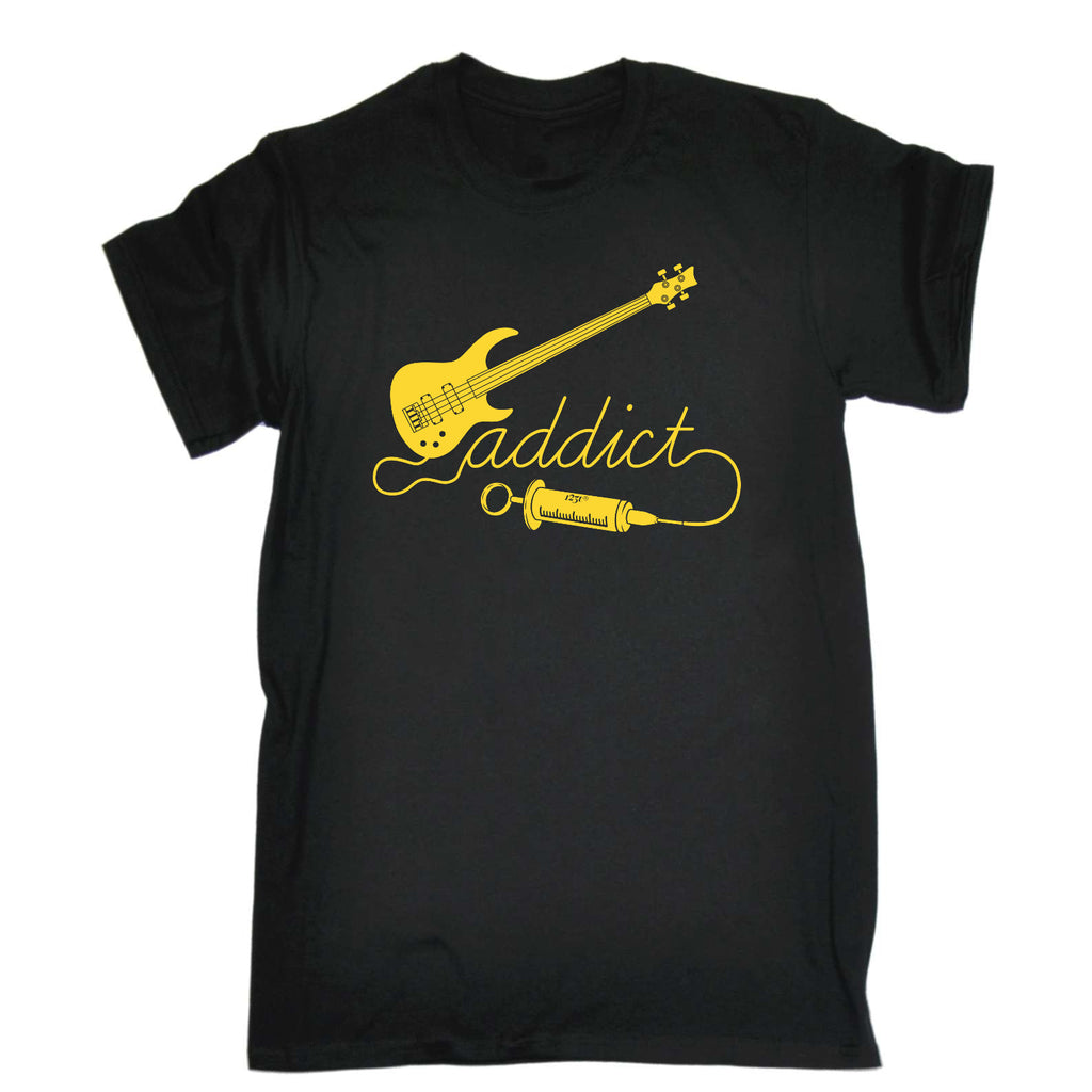 Bass Guitar Addict Music - Mens Funny T-Shirt Tshirts