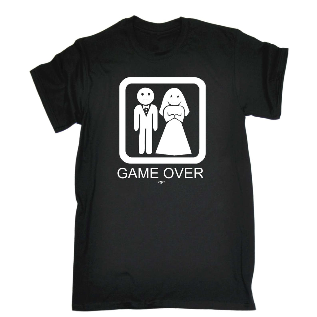 Game Over Sad Groom Married - Mens Funny T-Shirt Tshirts