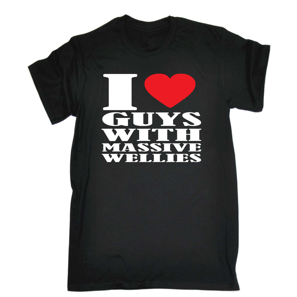 Love Heart Guys With Massive Wellies - Mens Funny T-Shirt Tshirts