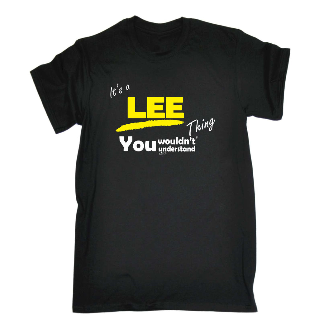 Lee V1 Surname Thing - Mens Funny T-Shirt Tshirts