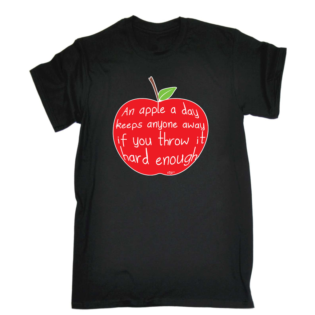 An Apple A Day Keeps Anyone Away - Mens Funny T-Shirt Tshirts