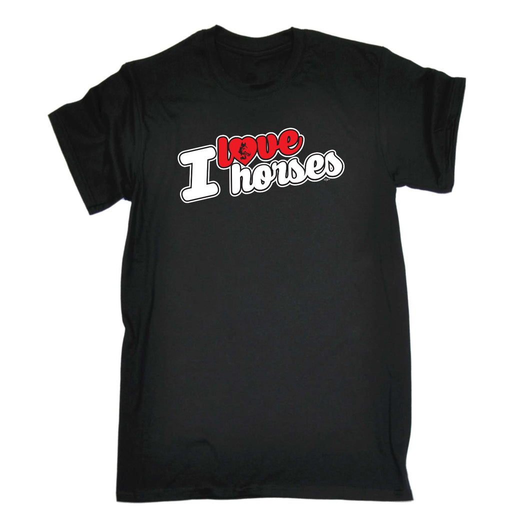 Love Horses Stencil - Mens Funny T-Shirt Tshirts