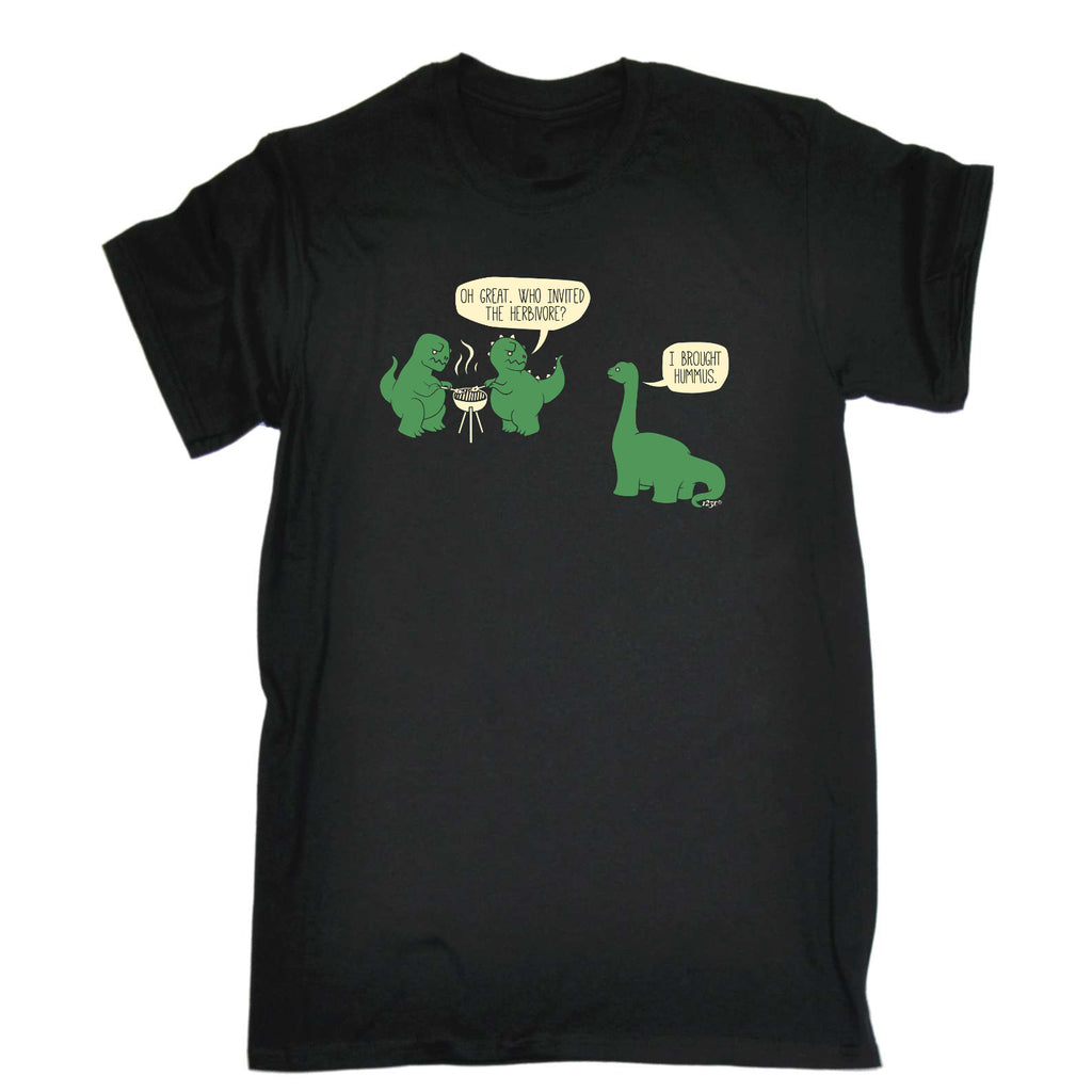 Invited The Herbivore Dinosaur - Mens Funny T-Shirt Tshirts
