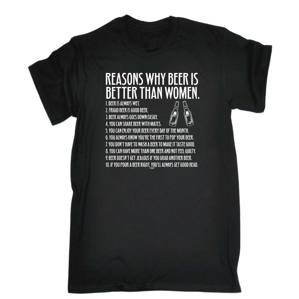 Reasons Why Beer Is Better Than Women - Mens Funny T-Shirt Tshirts