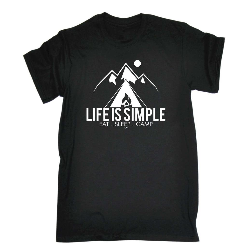 Life Is Simple Eat Sleep Camp - Mens Funny T-Shirt Tshirts