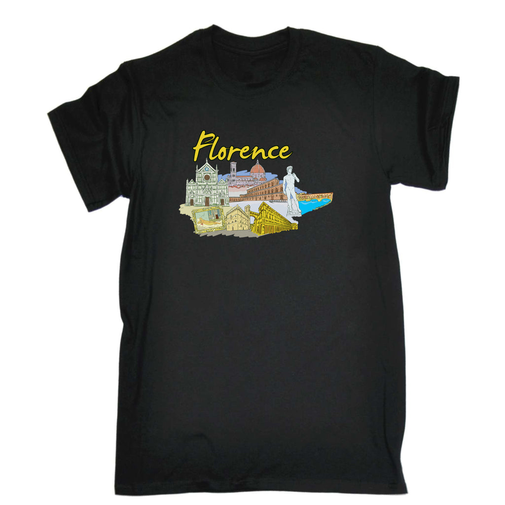 Florence Italy Country Flag Destination - Mens 123t Funny T-Shirt Tshirts