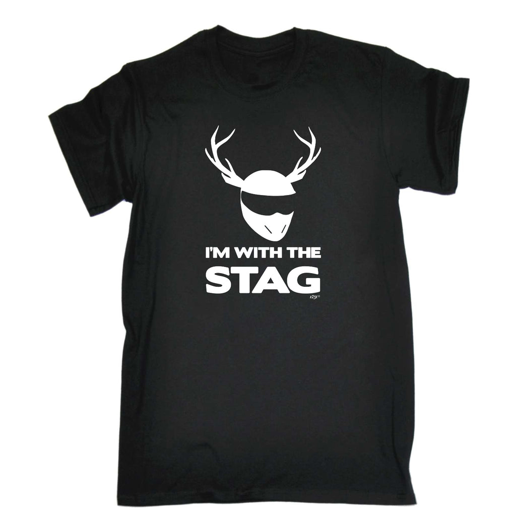 Im With The Stag Solid - Mens Funny T-Shirt Tshirts