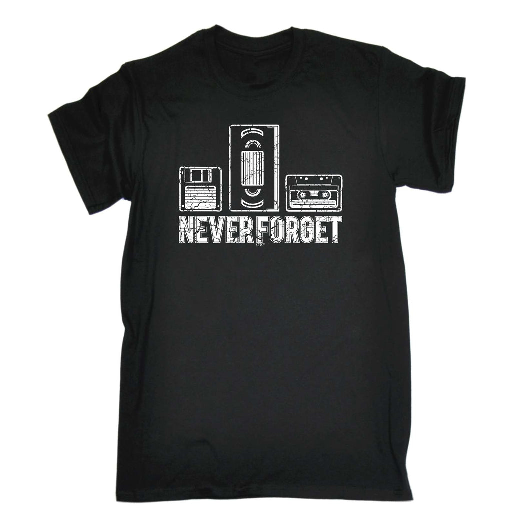 Never Forget Floppy Vhs Tape Retro - Mens Funny T-Shirt Tshirts