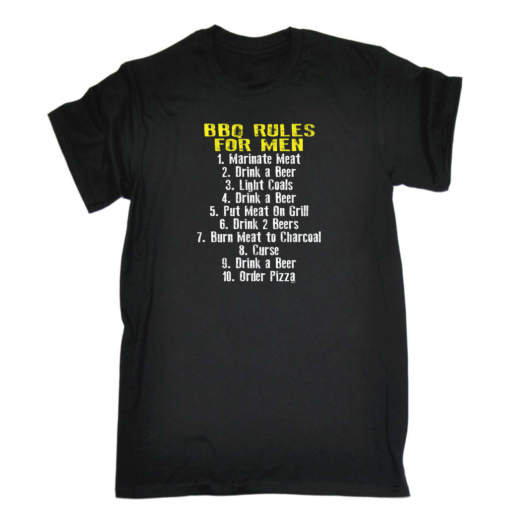 Bbq Barbeque Rules For Men - Mens Funny T-Shirt Tshirts
