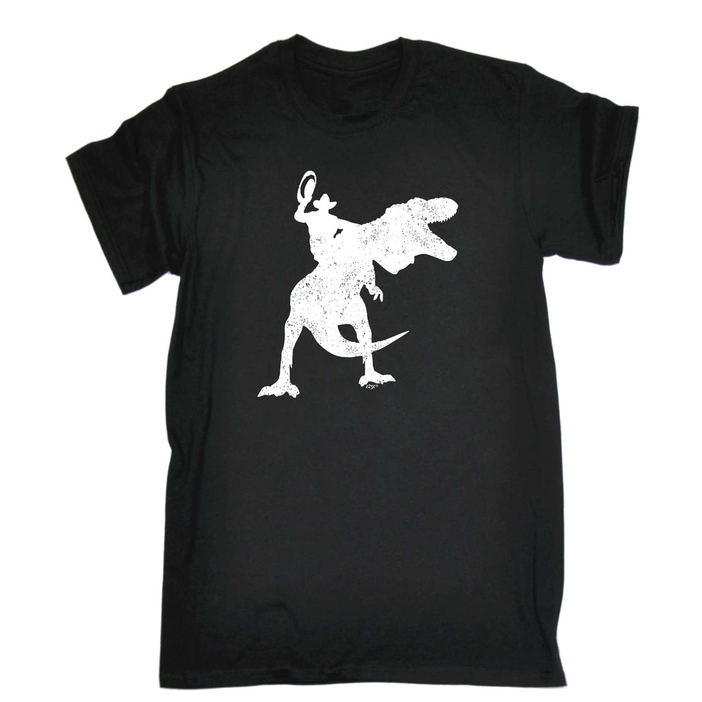 Cowboy Riding T Rex Dinosaur - Mens Funny T-Shirt Tshirts