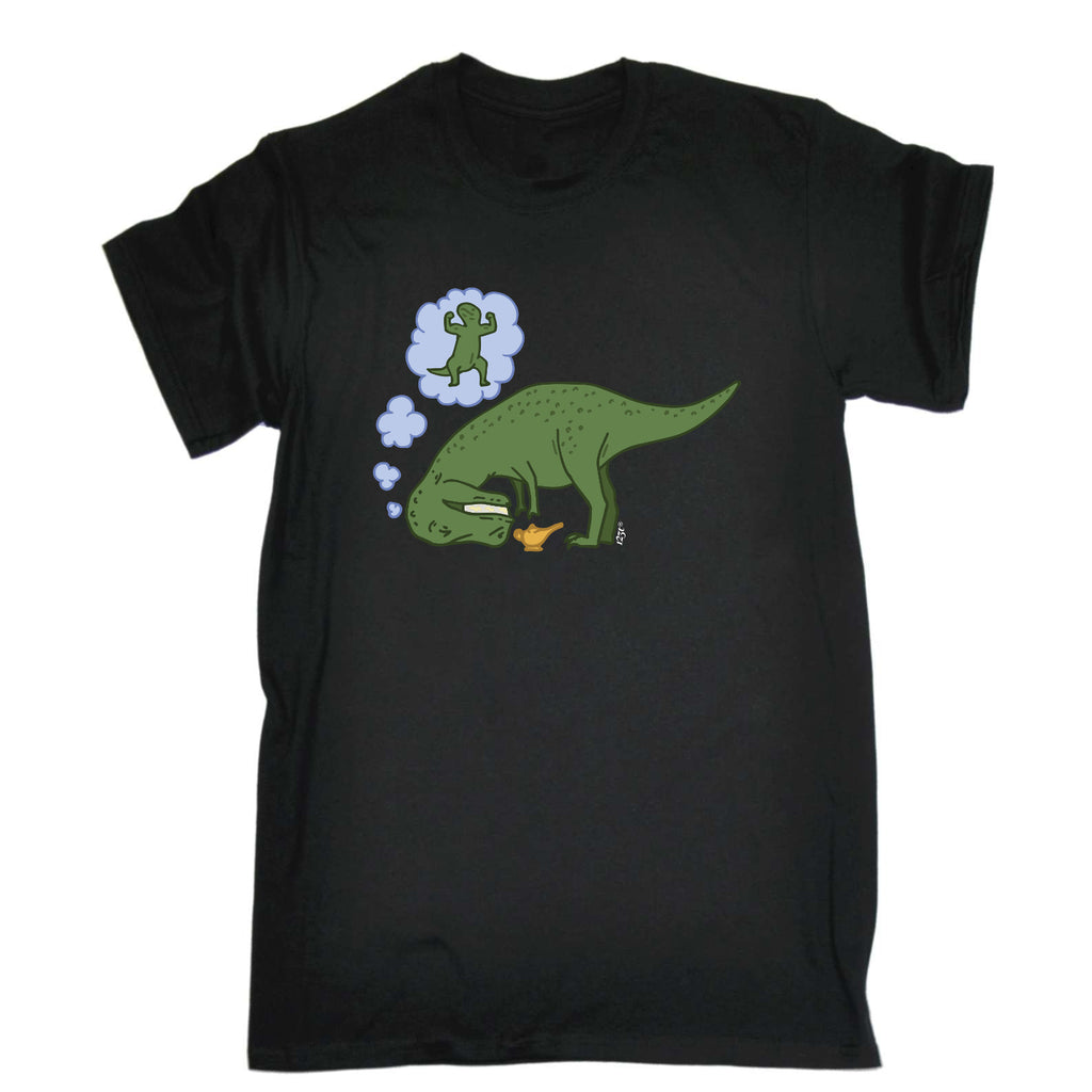 Dinosaur Wish Lamp - Mens Funny T-Shirt Tshirts