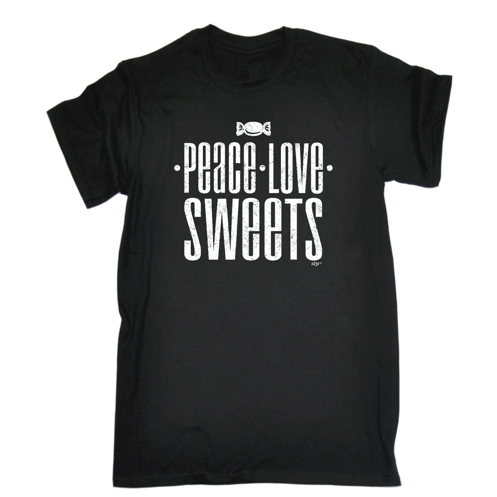 Peace Love Sweets - Mens Funny T-Shirt Tshirts