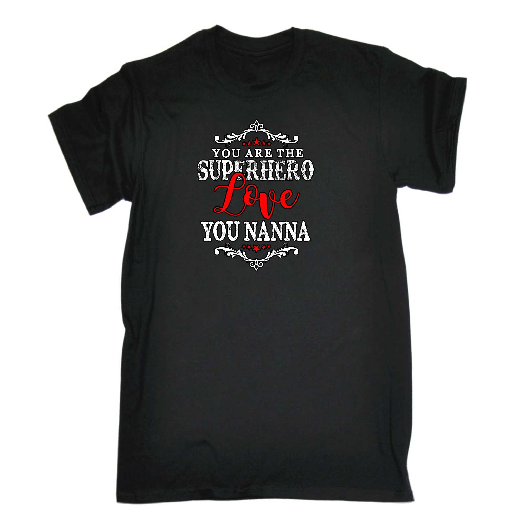 Nanna You Are The Superhero  Grandmother Nana - Mens 123t Funny T-Shirt Tshirts