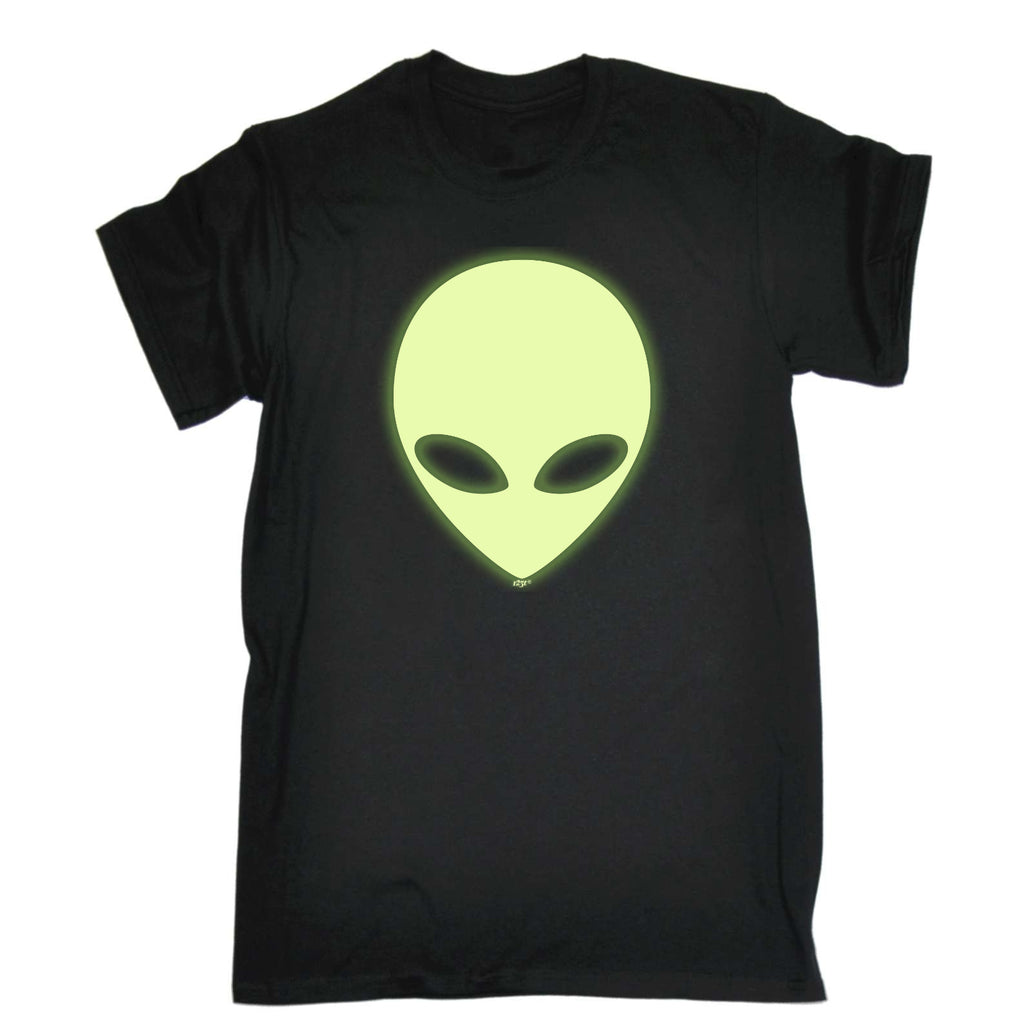 Alien Head Glow In The Dark - Mens Funny T-Shirt Tshirts