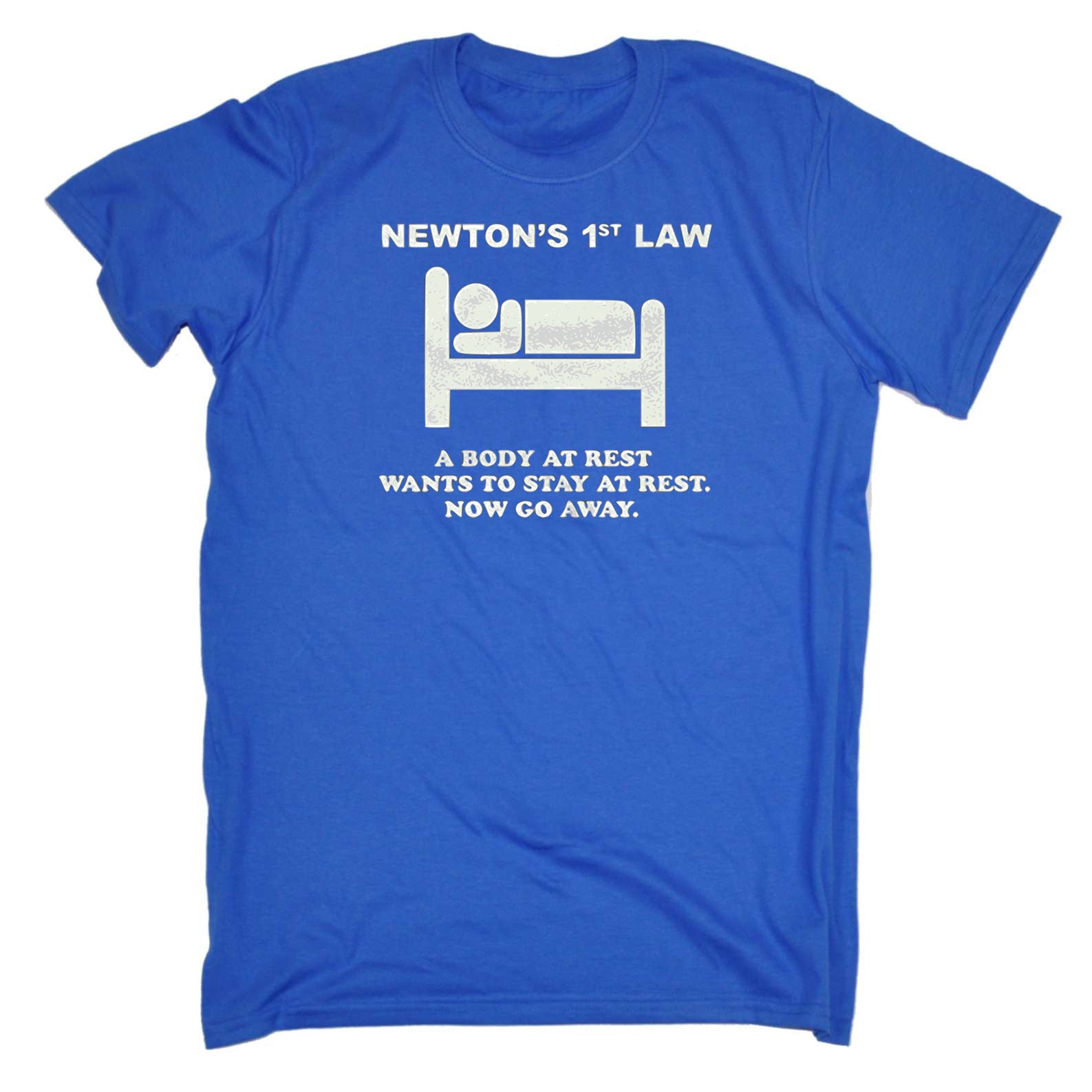 Newtons 1st Law Body At Rest - Mens 123t Funny T-Shirt Tshirts