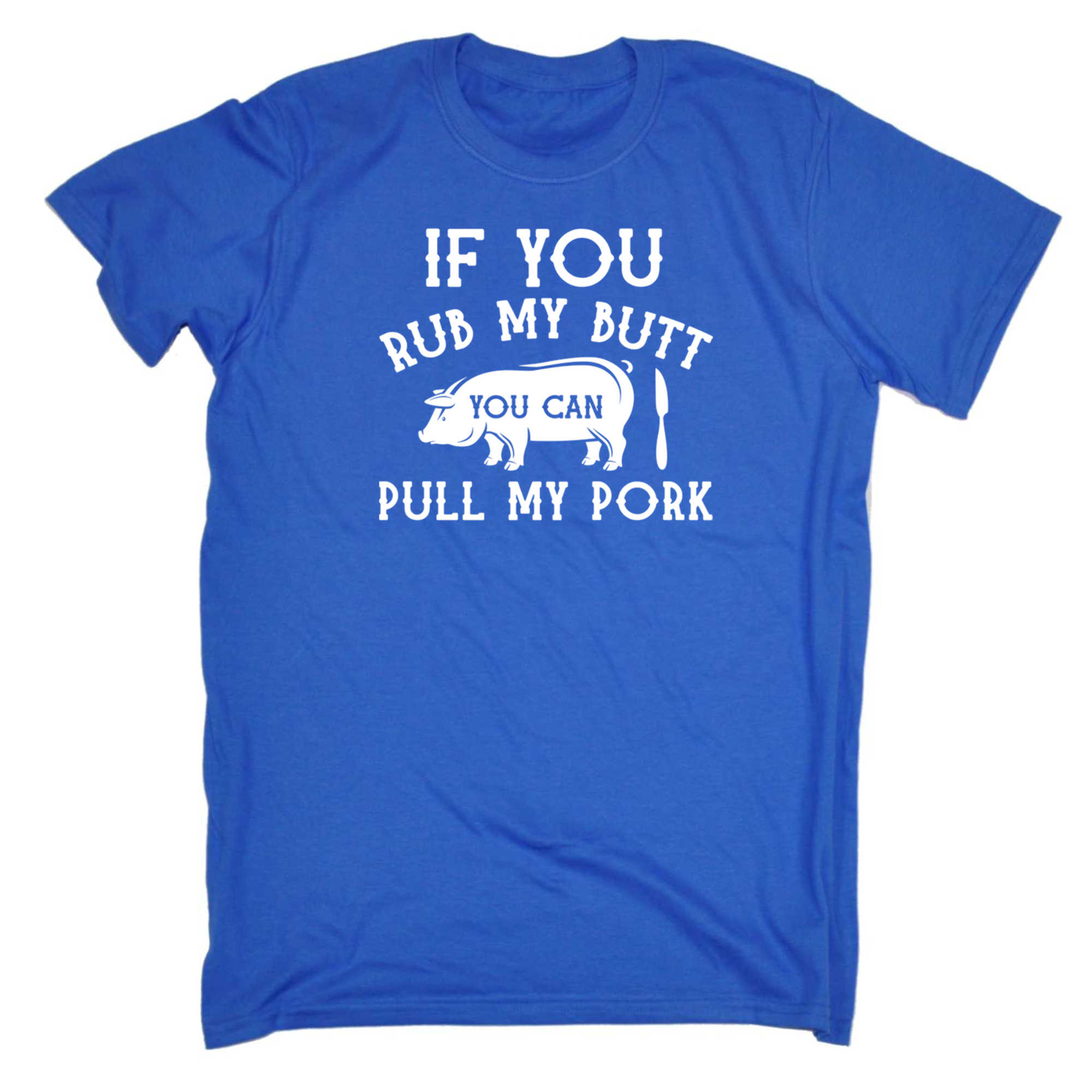 Bbq Rub My Butt Pull My Pork Smoker Grilling Barbecue - Mens 123t Funny T-Shirt Tshirts