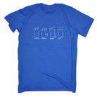 Un Deux Trois Cat - Mens 123t Funny T-Shirt Tshirts