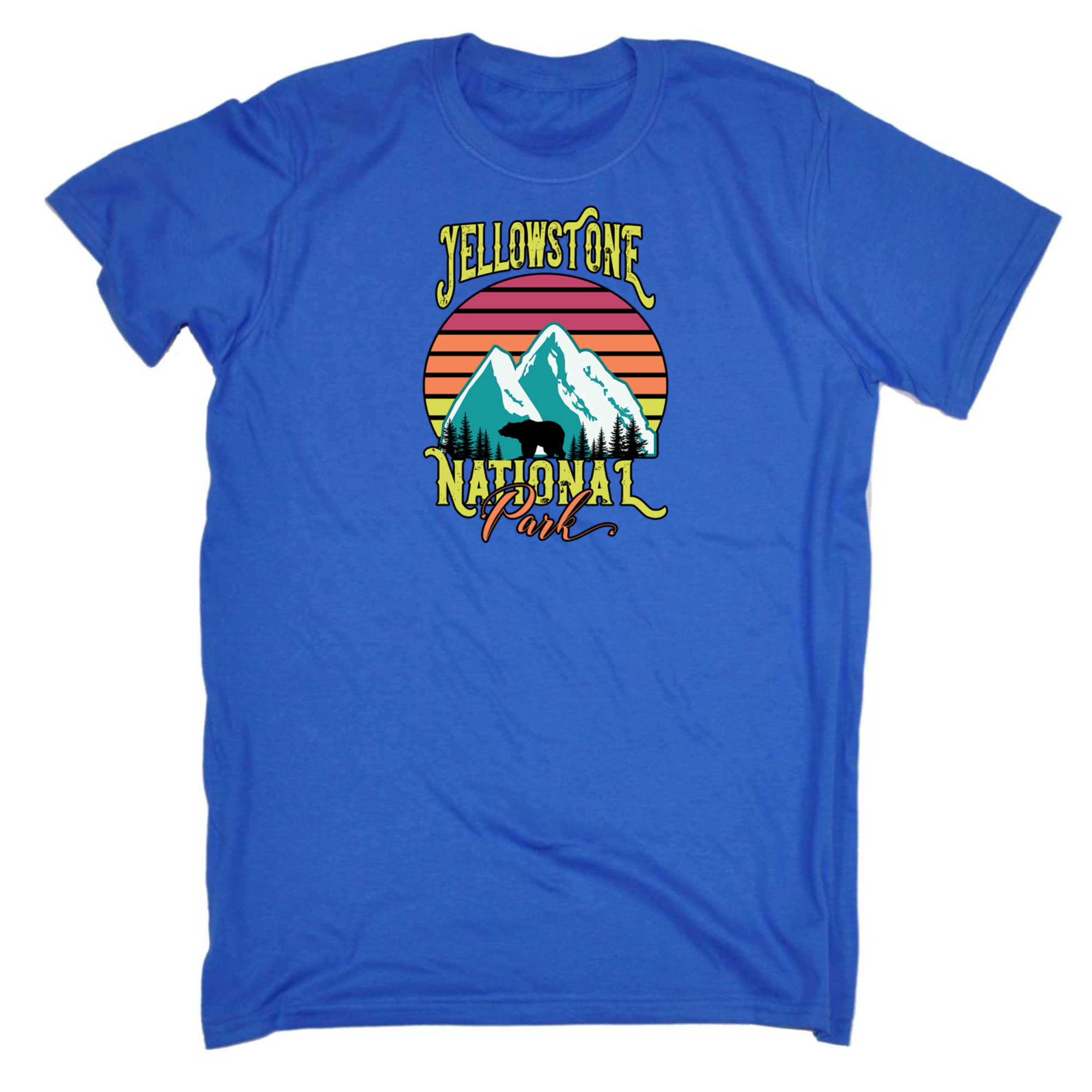 Yellowstone National Park Bear - Mens 123t Funny T-Shirt Tshirts