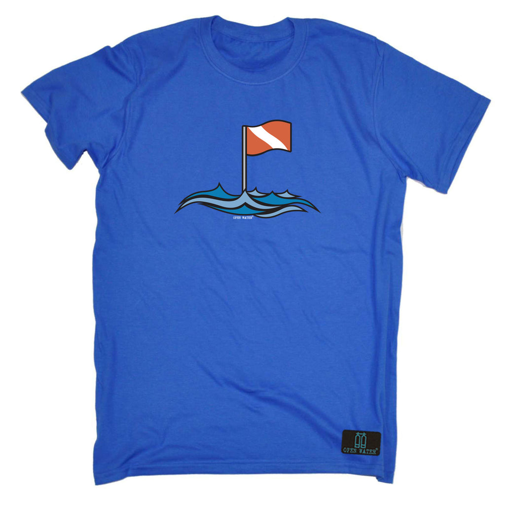 Ow Diving Flag Waves - Mens Funny T-Shirt Tshirts