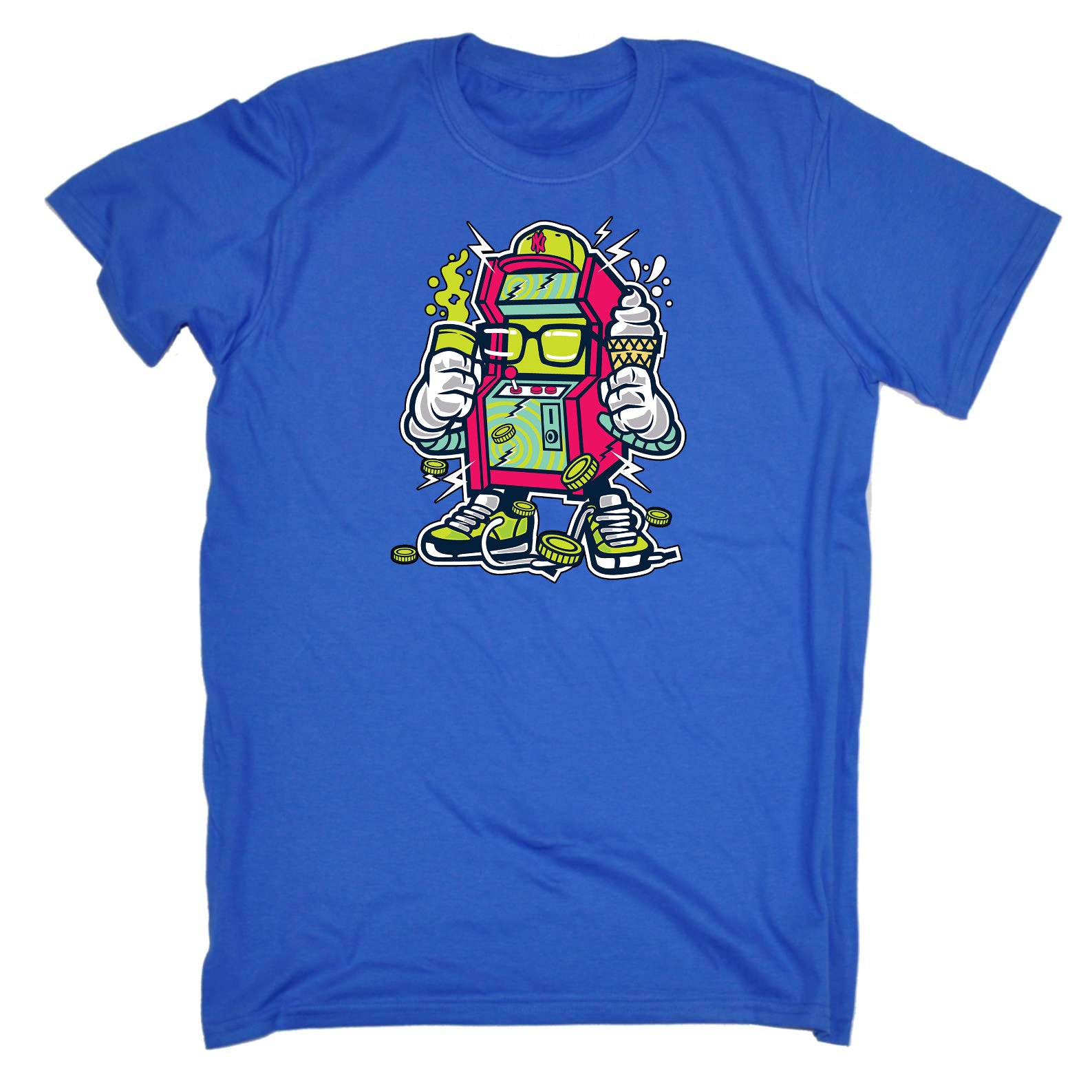 Game Machine Arcade Robot Retro - Mens Funny T-Shirt Tshirts