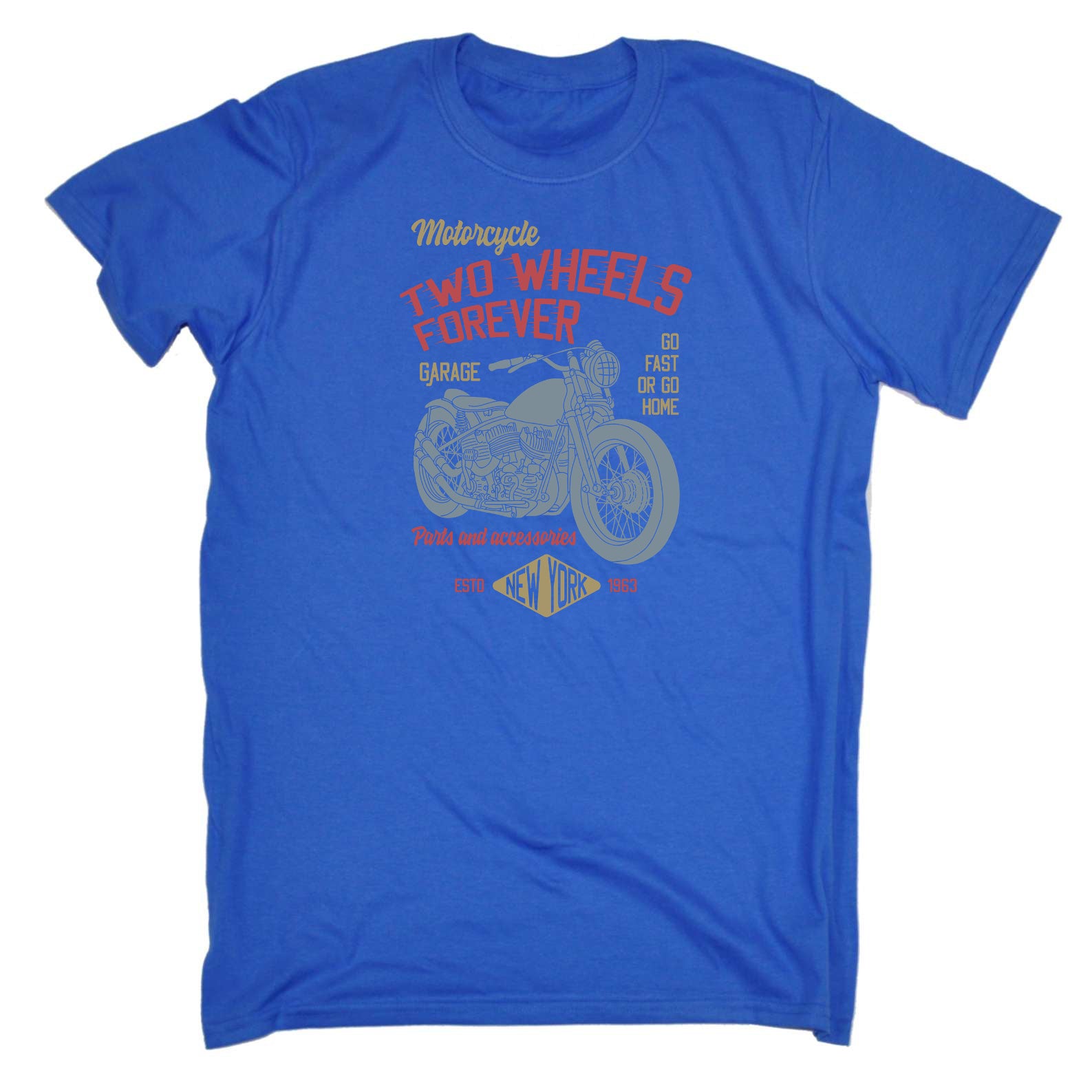 Motorcycle 2 Wheels Forever Motorbike - Mens Funny T-Shirt Tshirts
