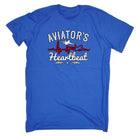 Aviators Heartbeat Pulse Plane Pilot - Mens 123t Funny T-Shirt Tshirts