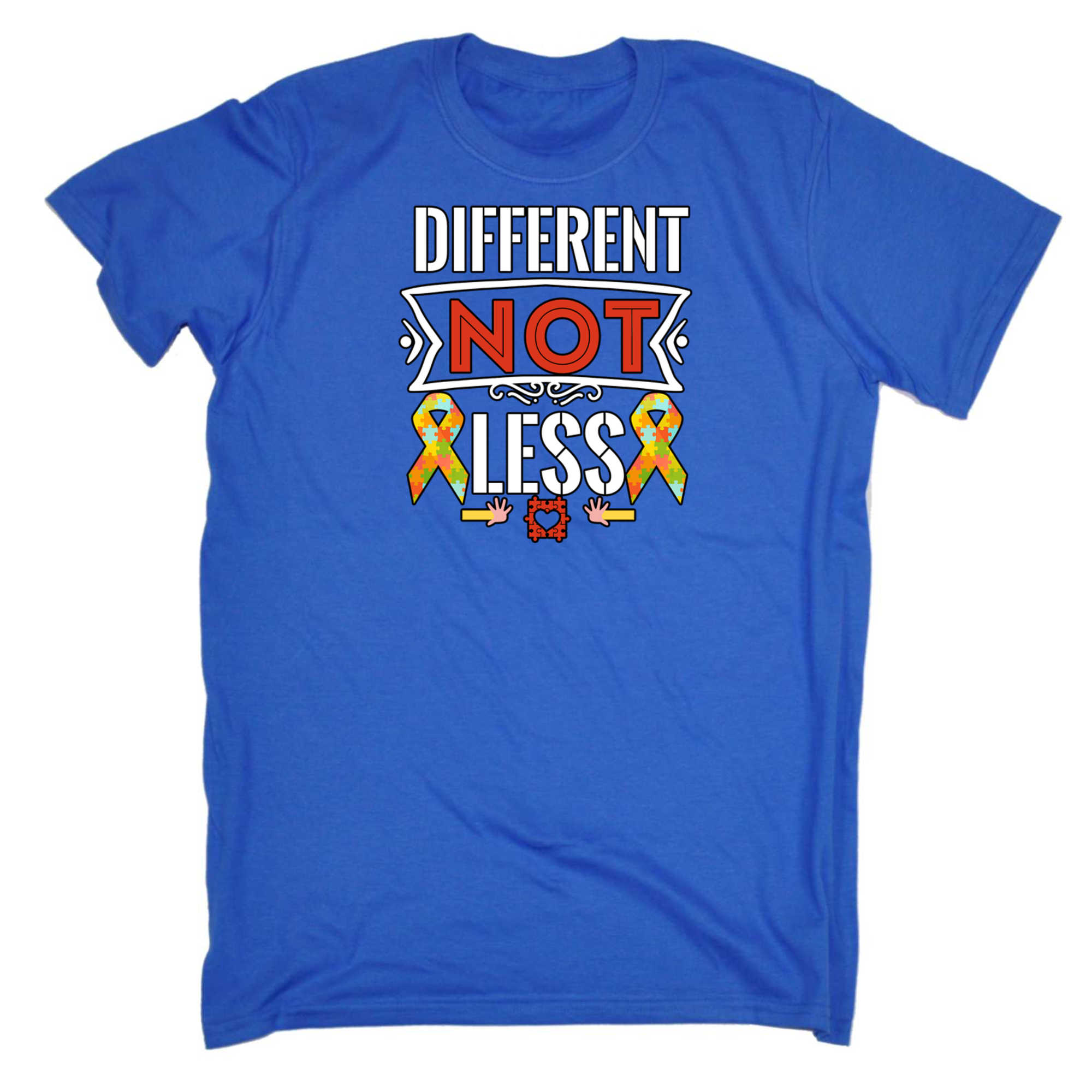 Different Not Less Autism - Mens 123t Funny T-Shirt Tshirts