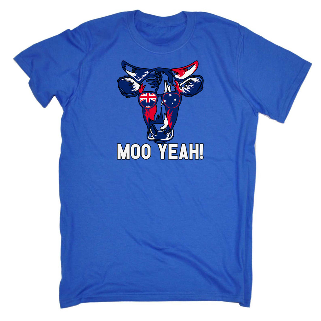 Australia Moo Yeah Flag Cow Day - Mens 123t Funny T-Shirt Tshirts