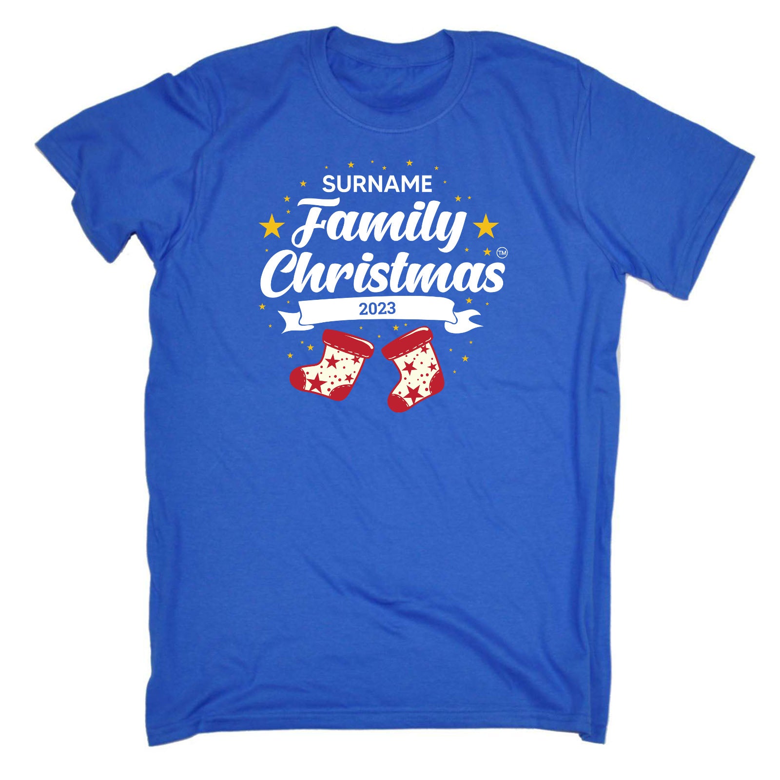 Family Christmas V3 Year Banner Stocking - Mens Funny T-Shirt Tshirts
