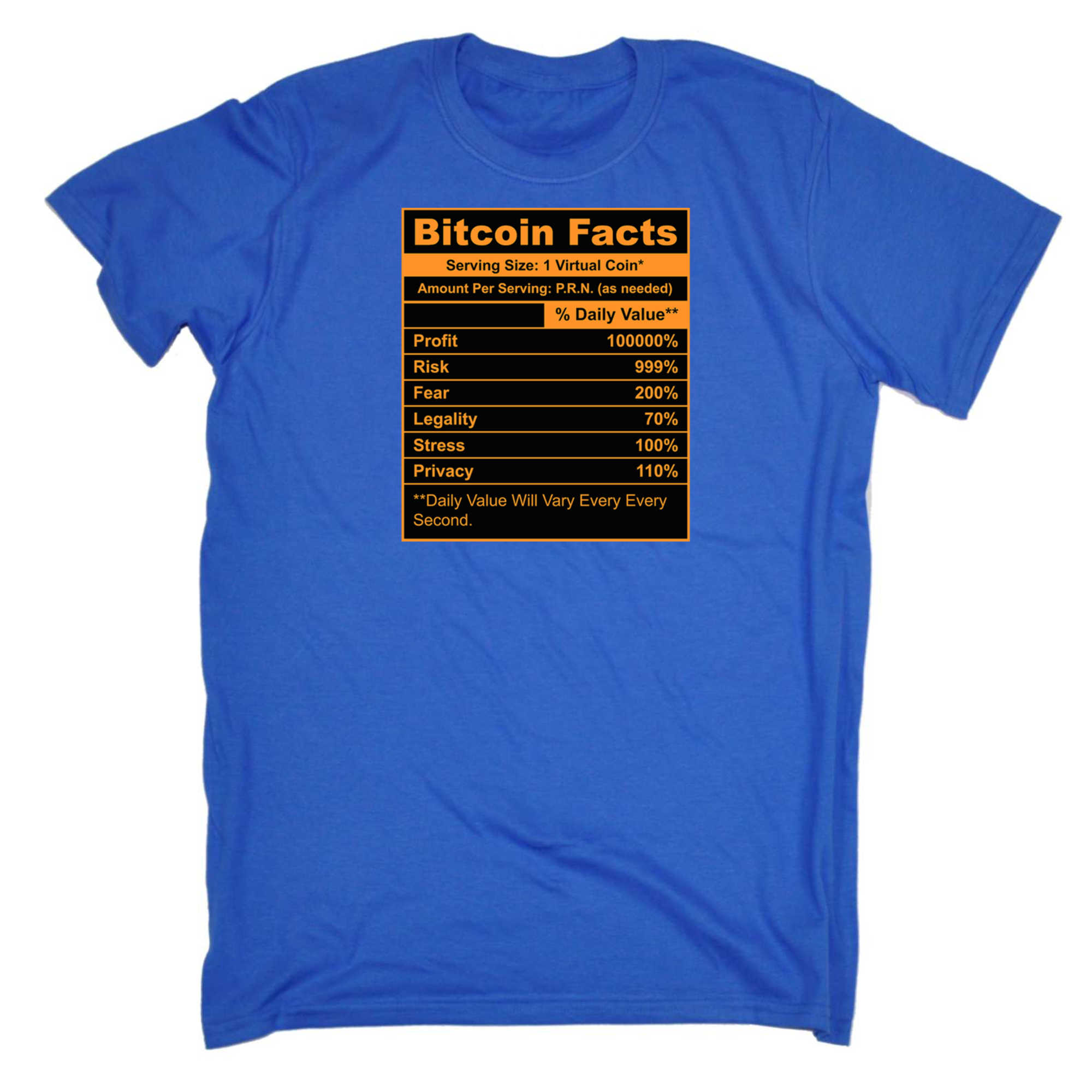 Bitcoin Facts - Mens 123t Funny T-Shirt Tshirts