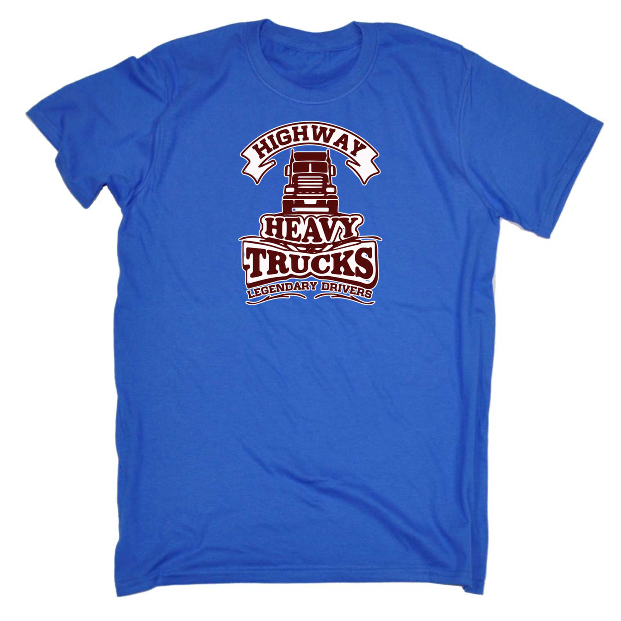 Highway Heavy Trucks Trucker - Mens 123t Funny T-Shirt Tshirts