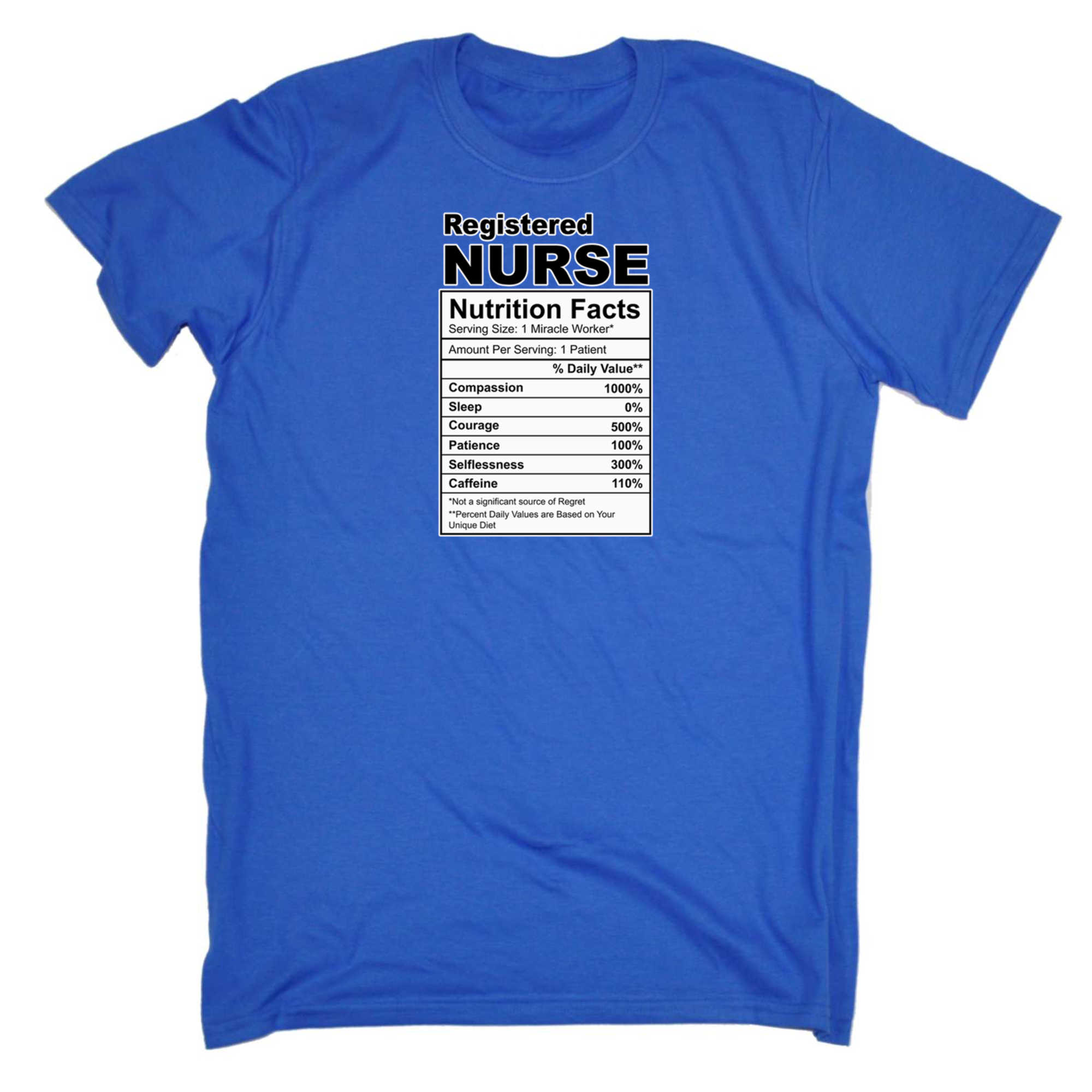 Rn Registered Nurse Nutrition Facts - Mens 123t Funny T-Shirt Tshirts