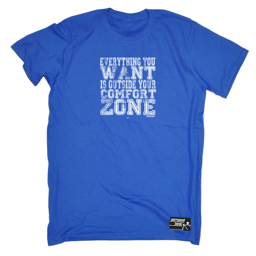 Pb Everything You Want Is Outside Your Comfort Zone - Mens Funny T-Shirt Tshirts