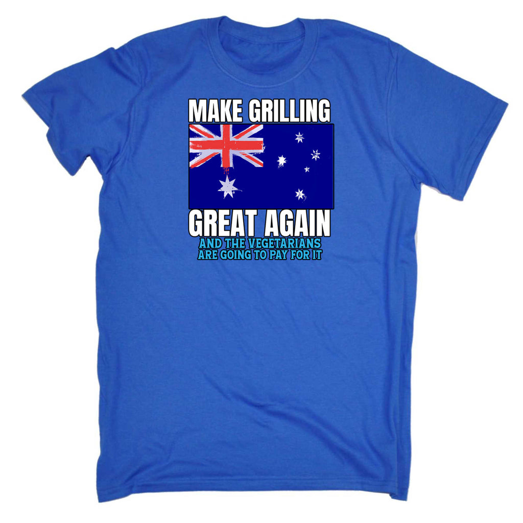 Make Grilling Great Again Bbq Joke Australia Flag - Mens 123t Funny T-Shirt Tshirts