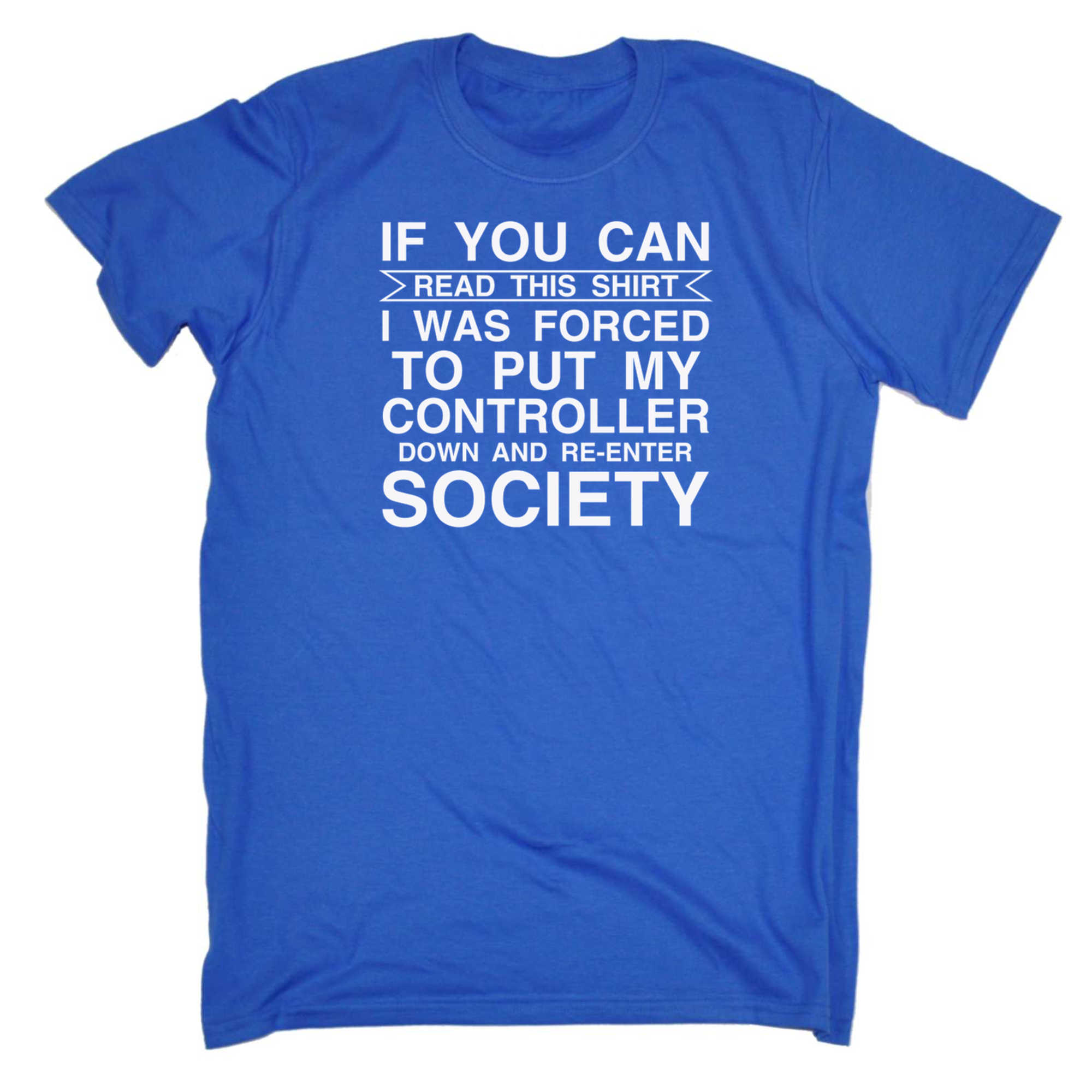 Gamer If You Can Read This Shirt Forced To Put My Controller Down - Mens 123t Funny T-Shirt Tshirts