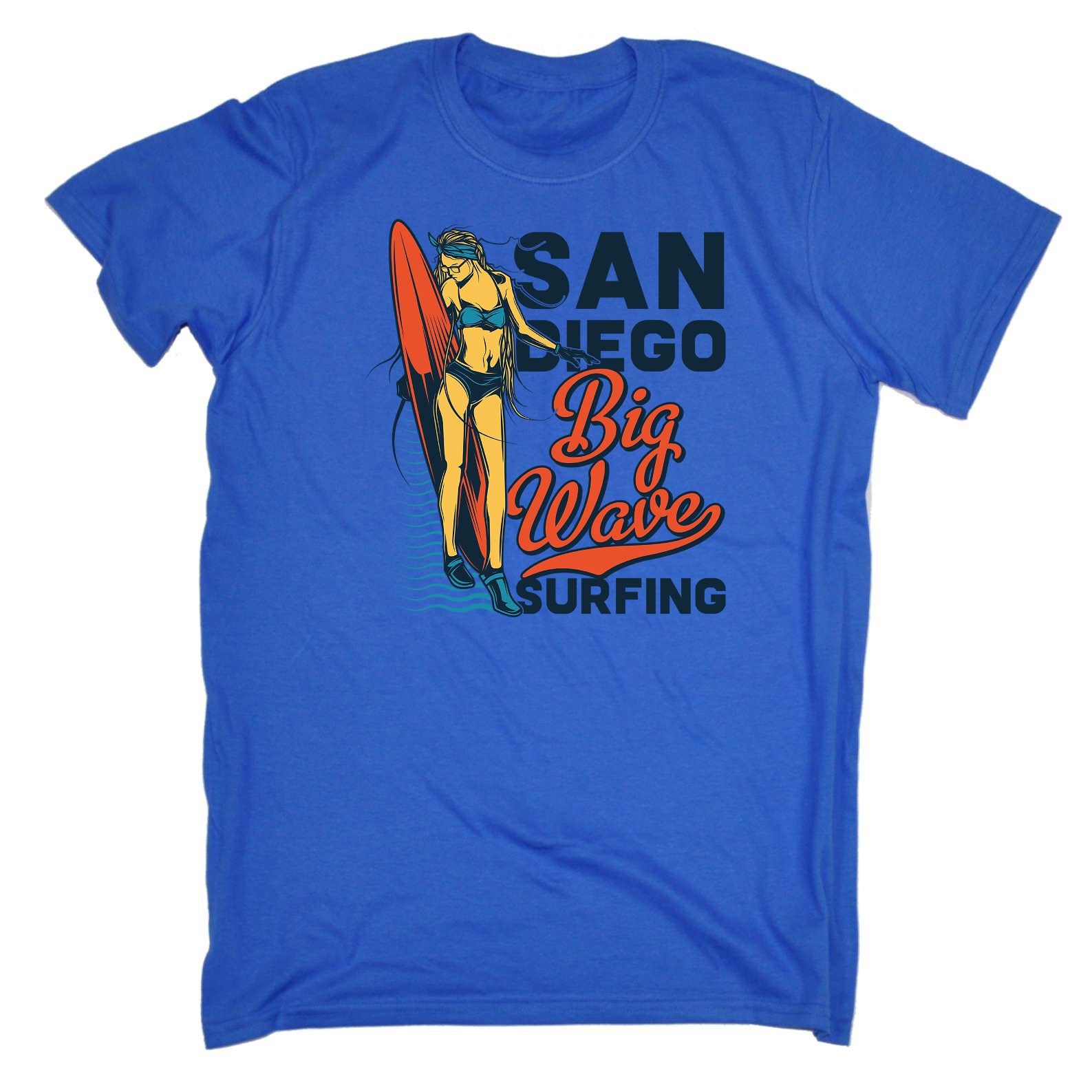 San Diego Big Wave Surfing Surf - Mens Funny T-Shirt Tshirts