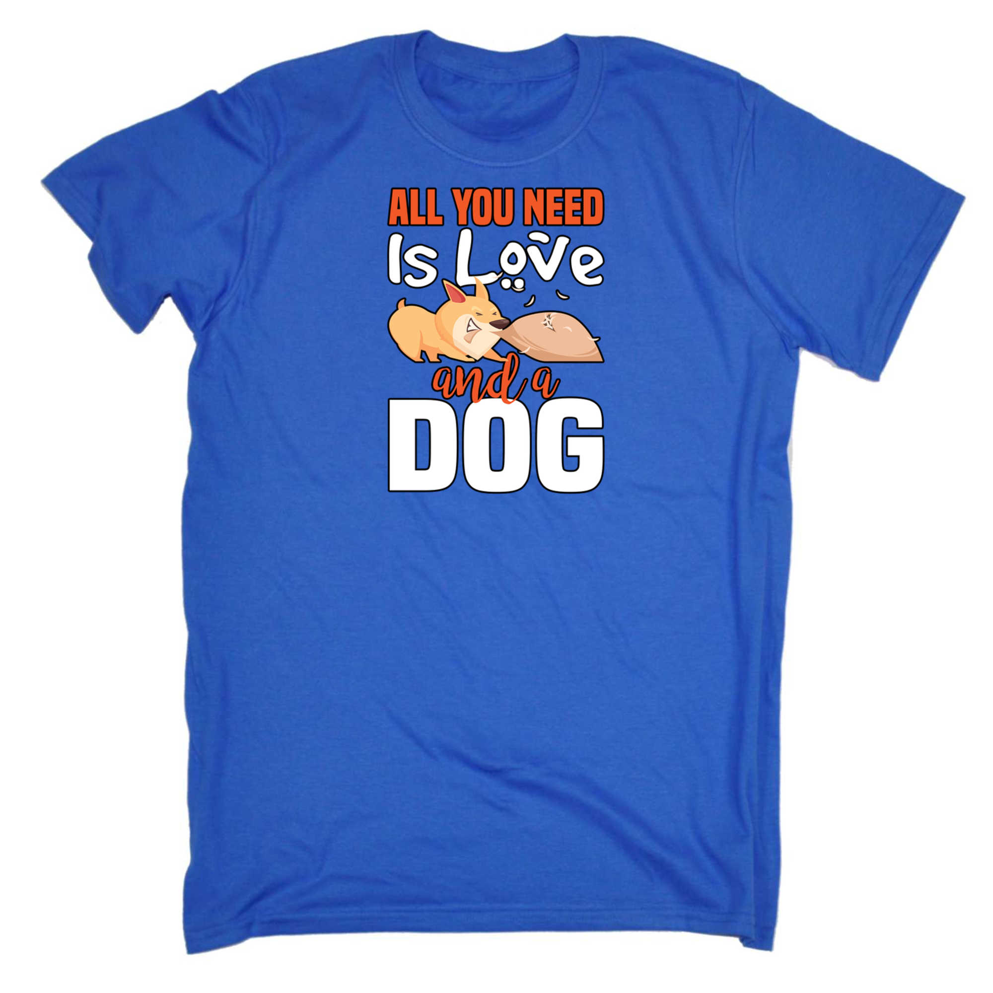All You Need Is Love And A Naughty Dog V2 - Mens 123t Funny T-Shirt Tshirts