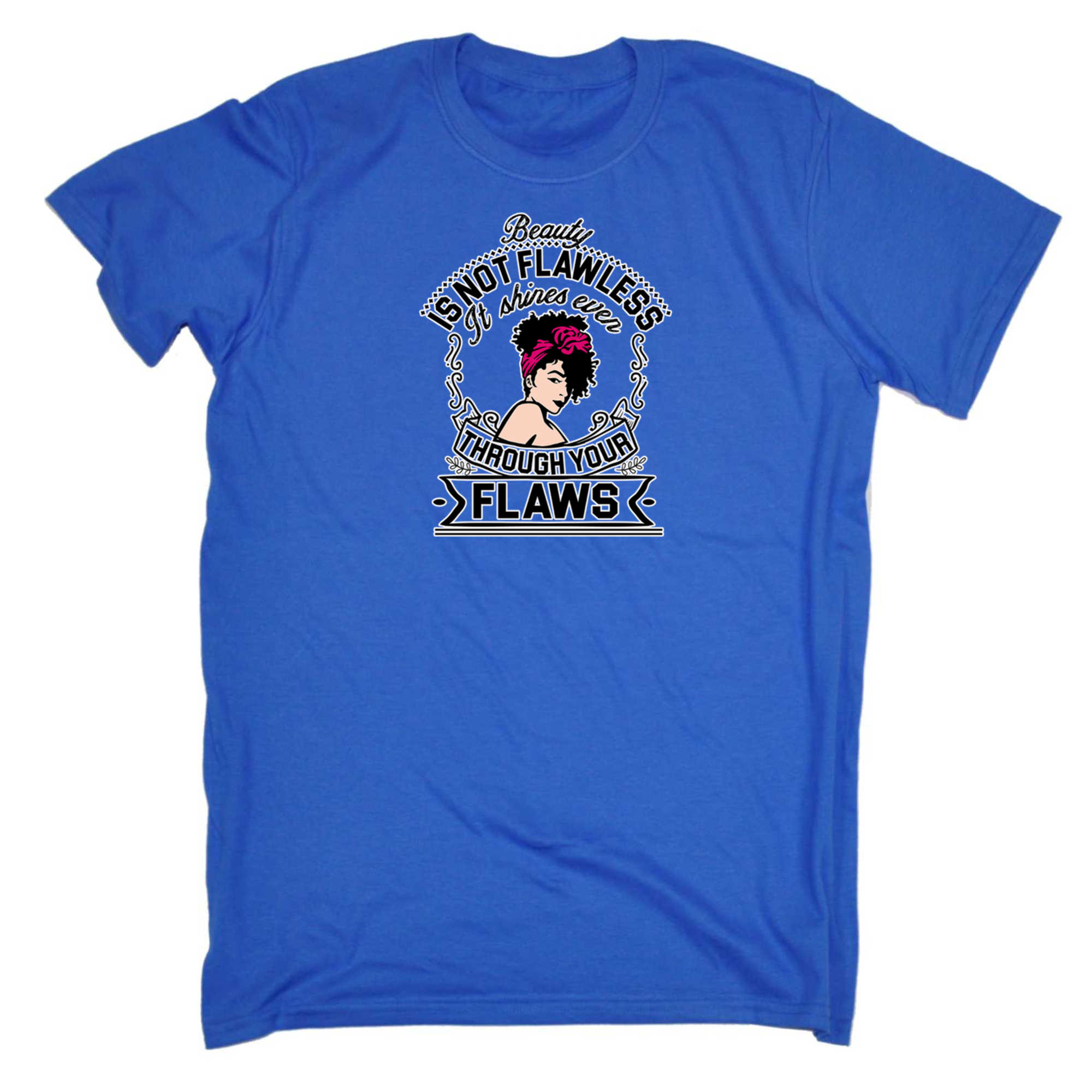 Beauty Is Not Flawless It Shines - Mens 123t Funny T-Shirt Tshirts