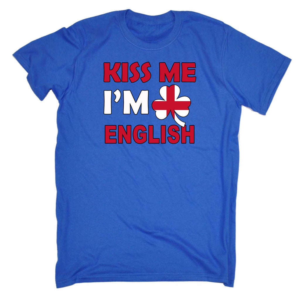 Kiss Me Im English England Flag Lucky - Mens 123t Funny T-Shirt Tshirts