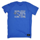Ow Weekend Forecast Scuba Diving - Mens Funny T-Shirt Tshirts