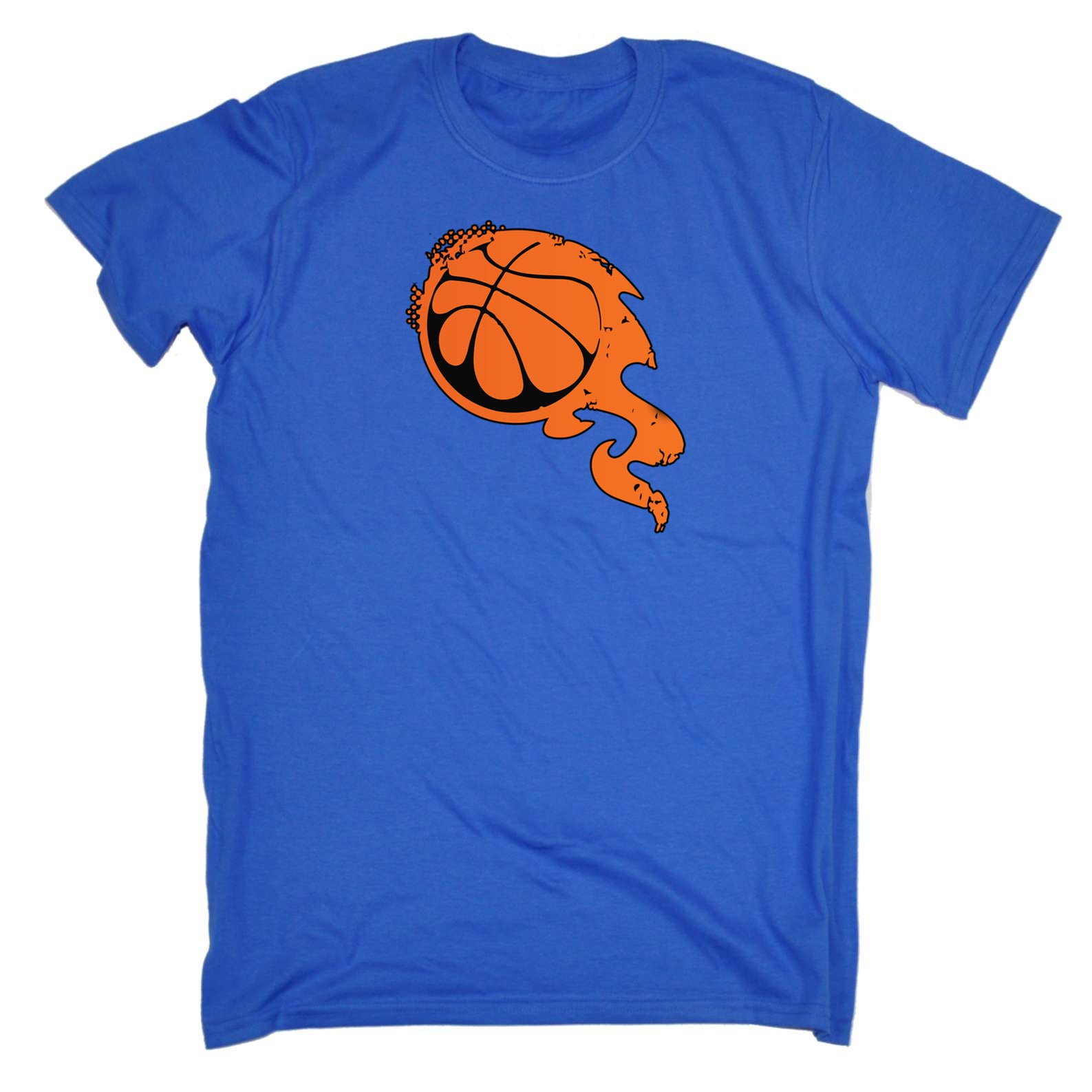 Basketball Flaming Fashion - Mens 123t Funny T-Shirt Tshirts