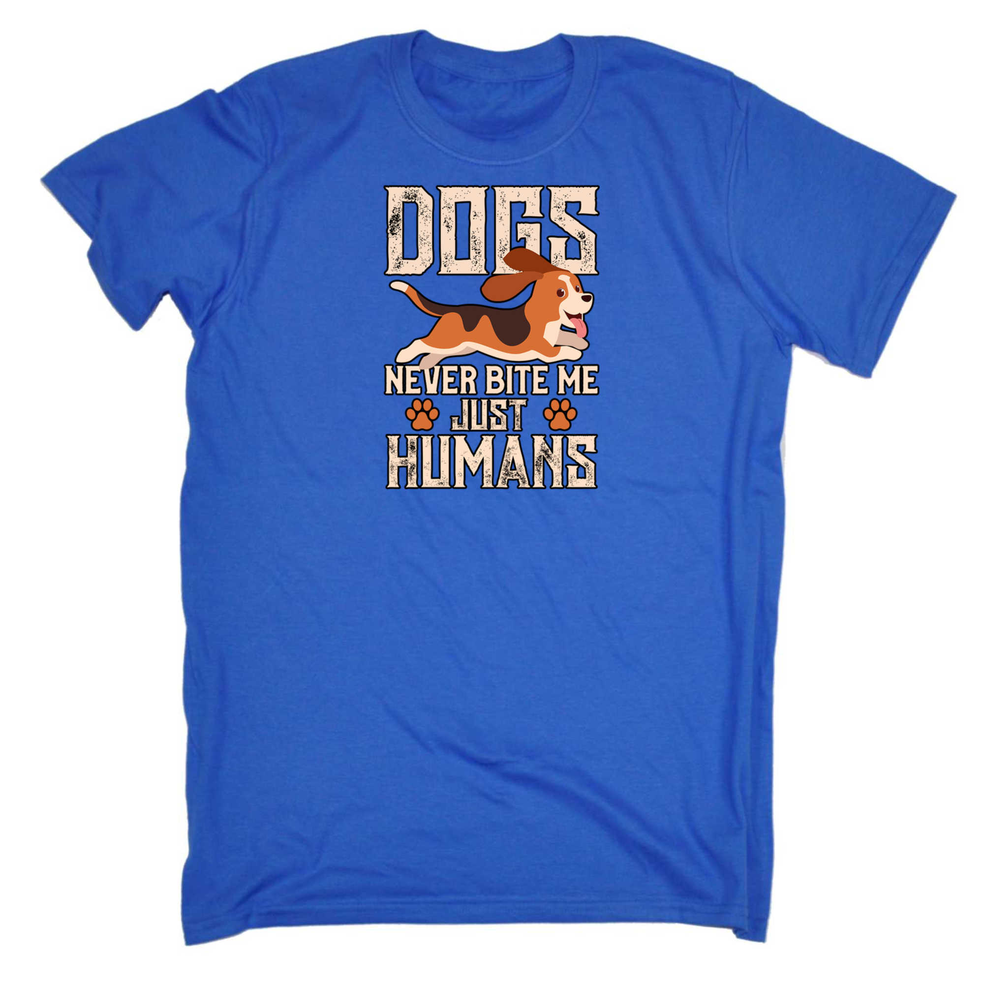 Dogs Never Bite Me Just Humans - Mens 123t Funny T-Shirt Tshirts