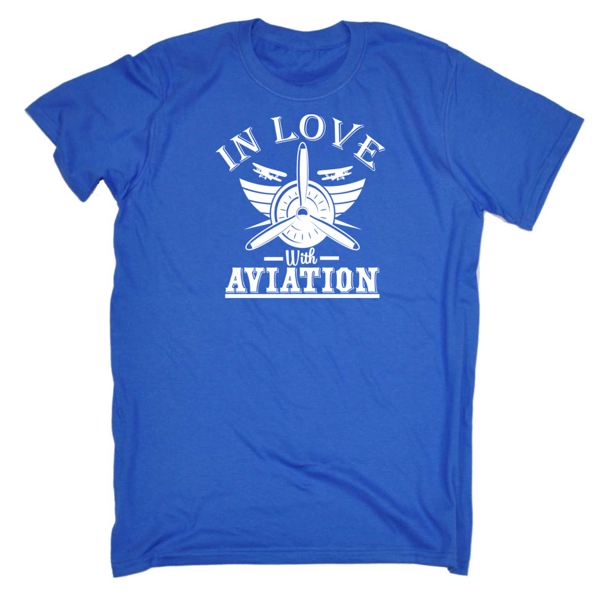 In Love With Aviation Plane - Mens 123t Funny T-Shirt Tshirts